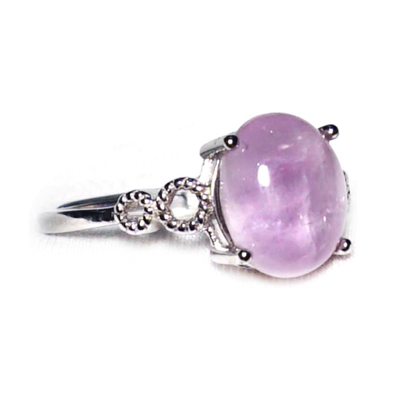 🆕Natural Kunzite Crystal Gemstone Ring 925 Sterling Silver - Picture 5 of 5